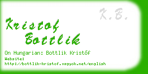 kristof bottlik business card